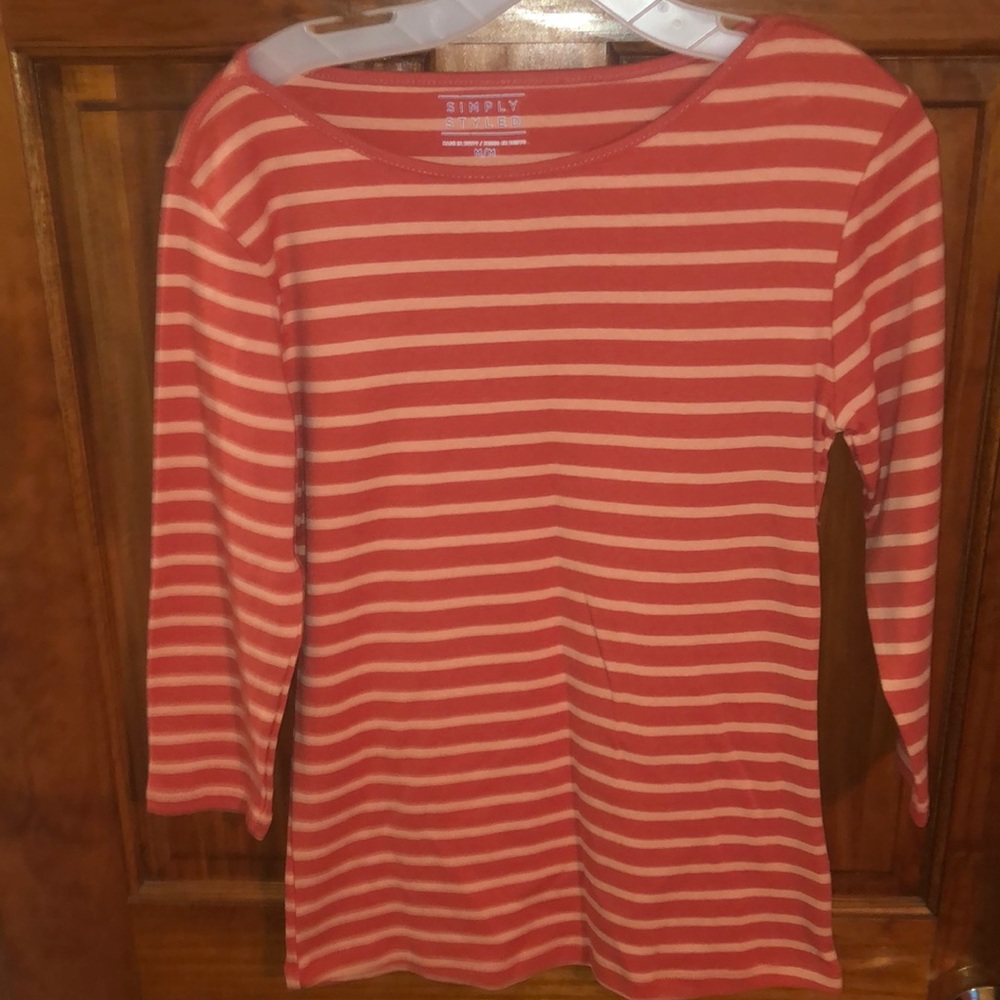 Striped 3/4 Sleeve Top